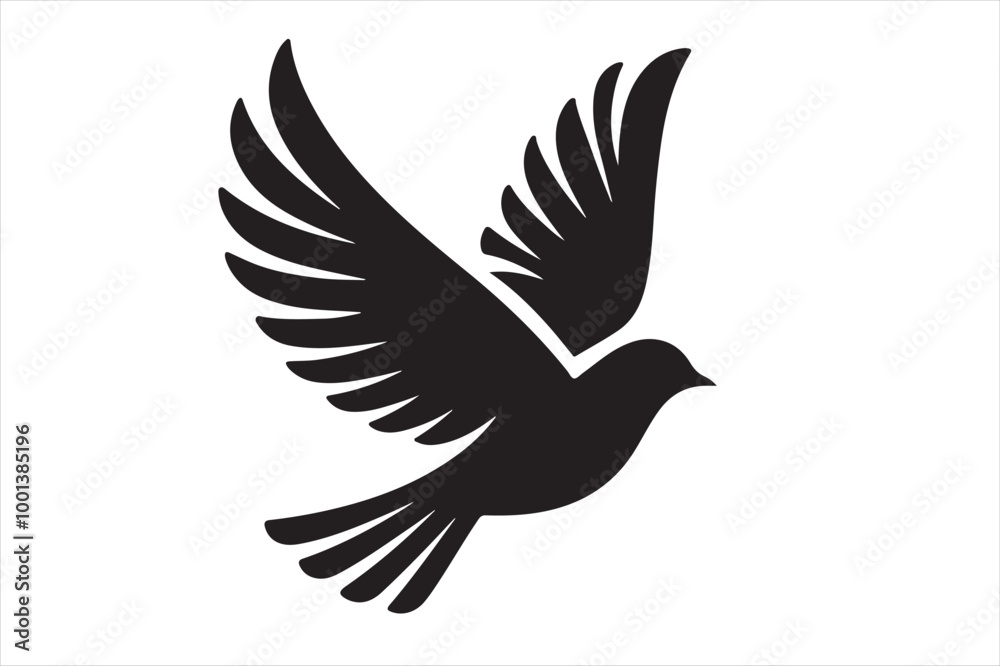 Obraz premium A flying beautiful bird silhouette.