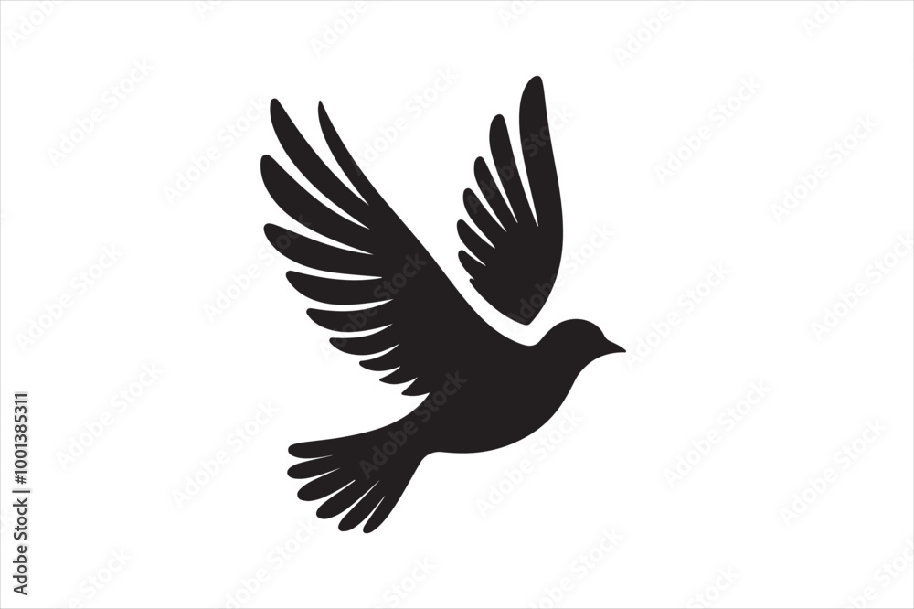 Obraz premium A flying beautiful bird silhouette.