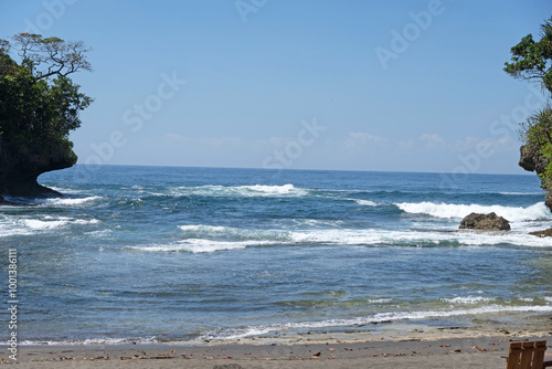 view of pangandaran beach  photo