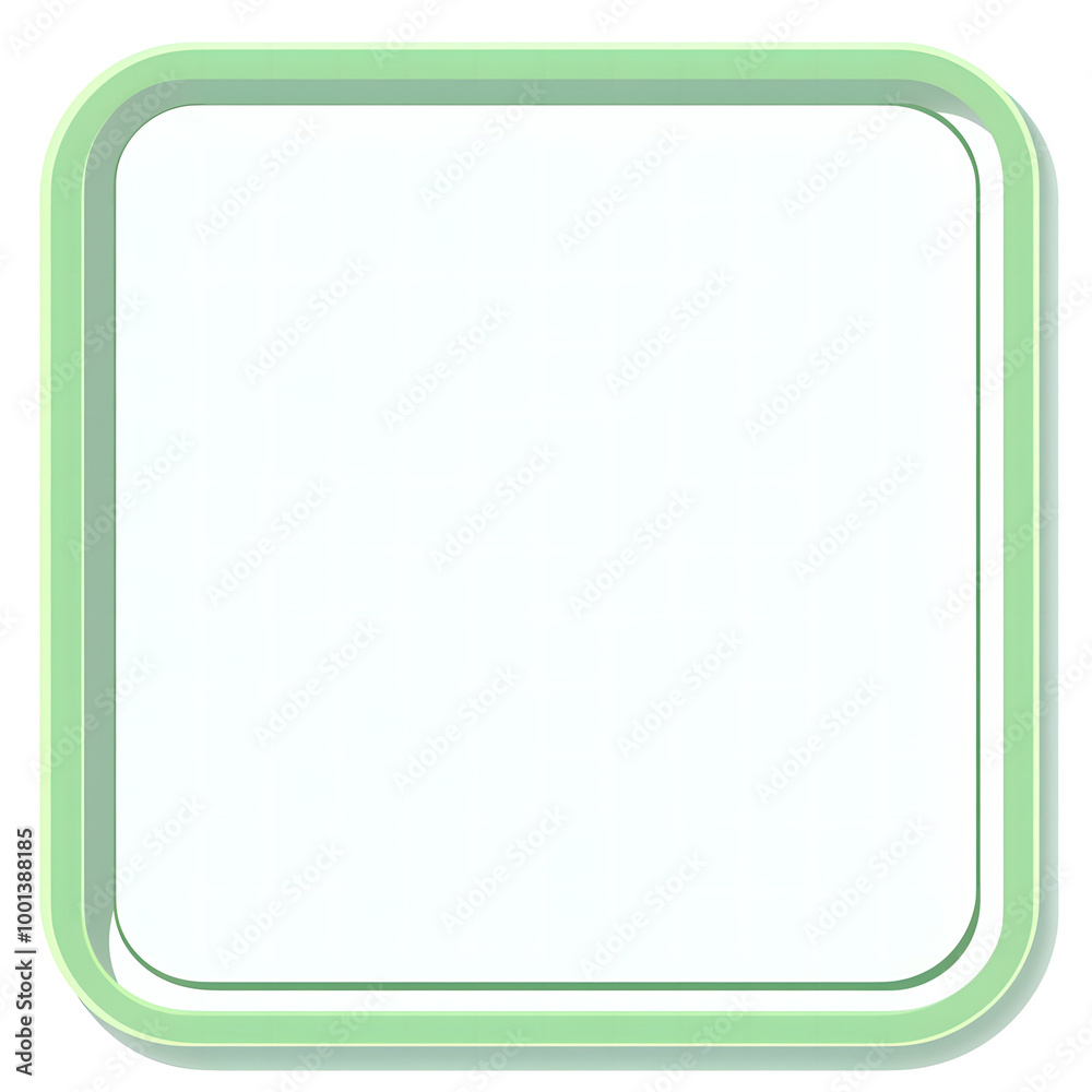Minimalist Green Frame with Blank White Space Minimalist Green Frame with Blank White Space