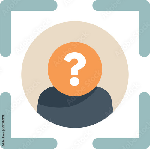 This minimalist graphic shows the concept of anonymity online