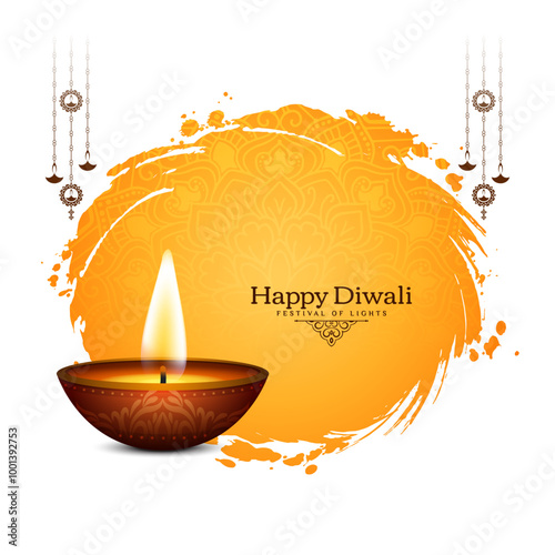 Happy Diwali cultural Indian festival celebration background design