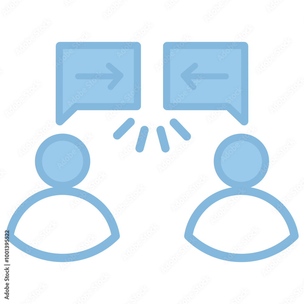 Conflict icon with line color style Conflict icon with line color style