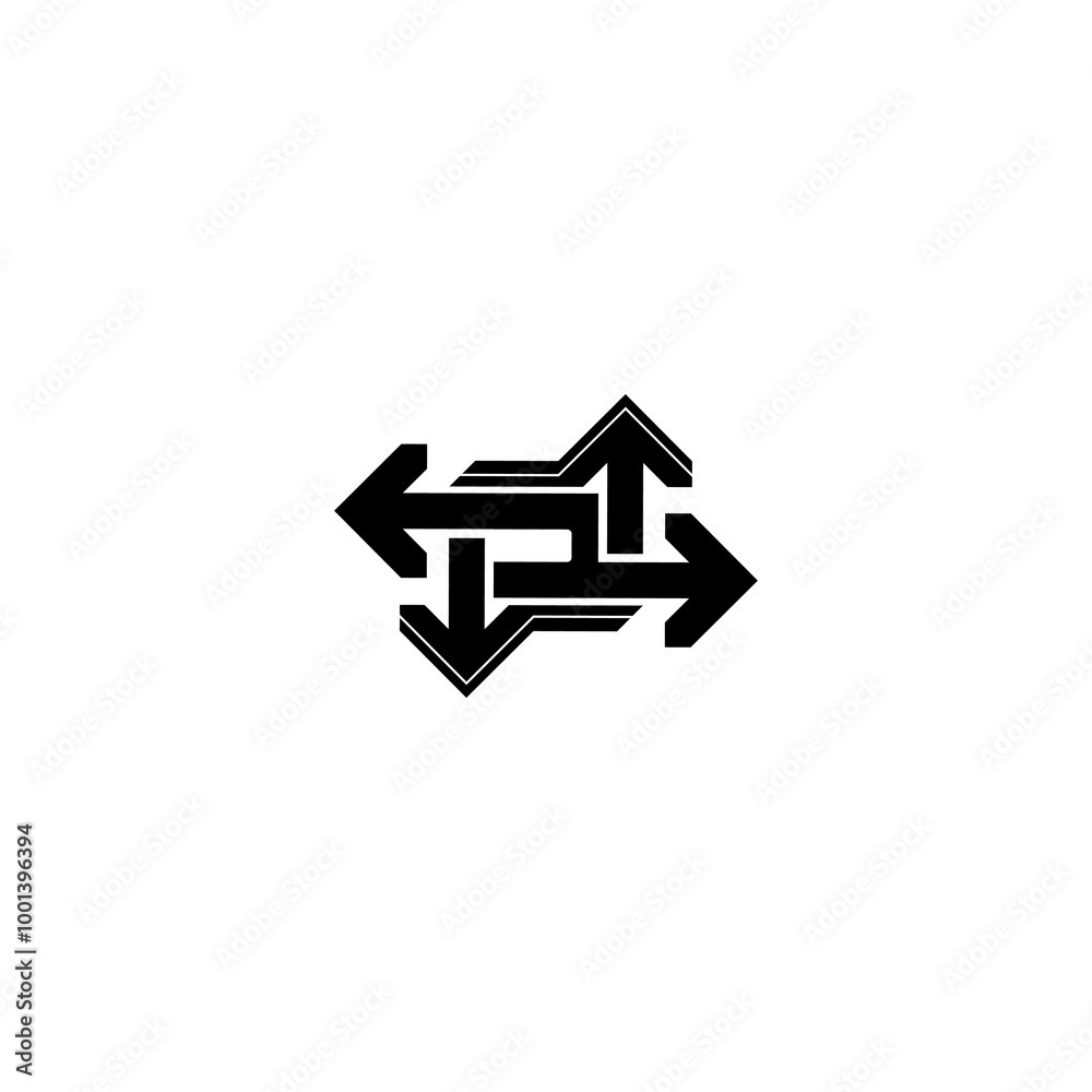Abstract graphic illustrating directional arrows and movement concepts. Abstract graphic illustrating directional arrows and movement concepts.