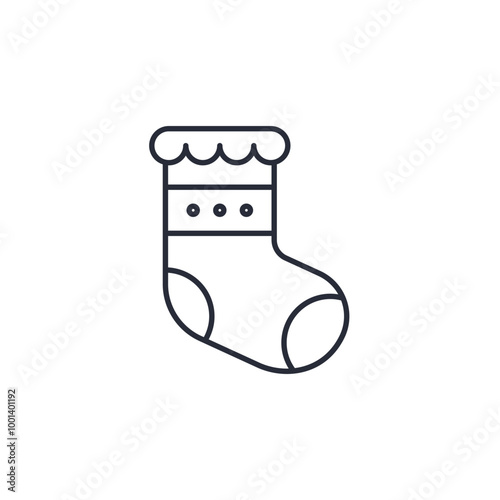 Christmas Stocking icon vector illustration. Christmas Stocking symbol isolated on white background