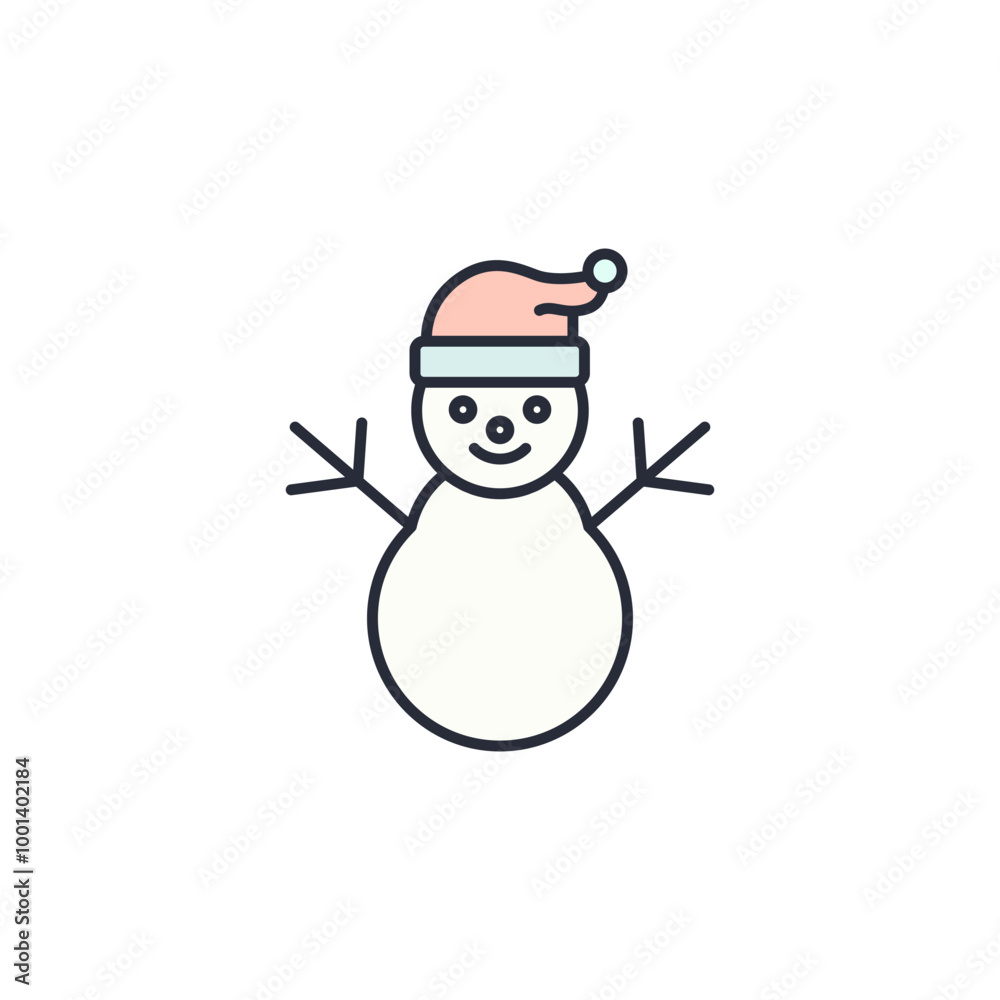 Snowman icon vector illustration. Snowman symbol isolated on white background Snowman icon vector illustration. Snowman symbol isolated on white background