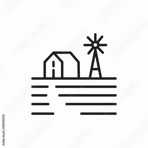 farm life icon sign vector