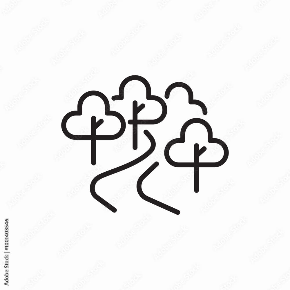 landscape road icon sign vector landscape road icon sign vector