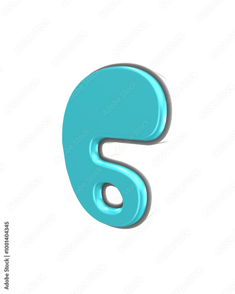 blue 3d Number render cartoon blue 3d Number render cartoon