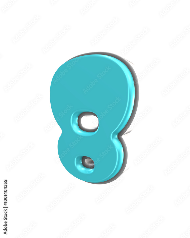 blue 3d Number render cartoon blue 3d Number render cartoon