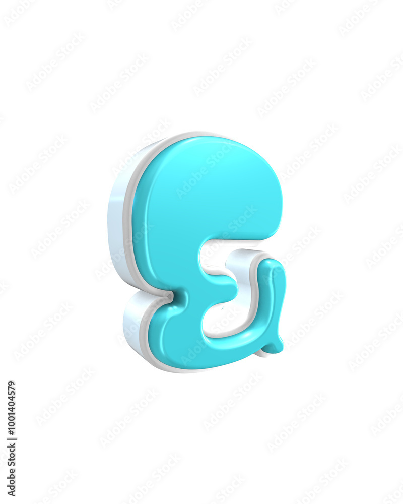 blue 3d Number render cartoon blue 3d Number render cartoon