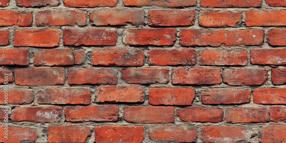 Obraz premium seamless texture of red brick wall, showcasing the unique charm