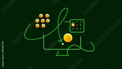 Computer Infographic Animation, Icon animation