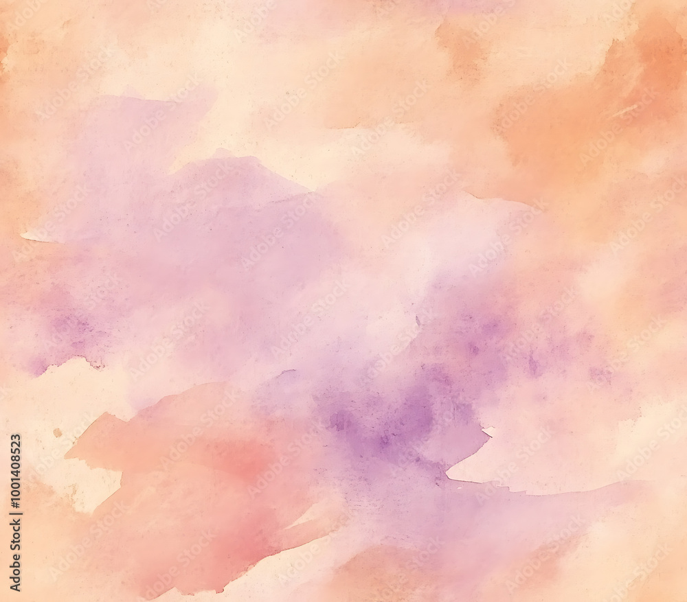 Obraz premium 4. Light and airy watercolor textures with soft peach and lavender tones, perfect for a soothing backdrop 