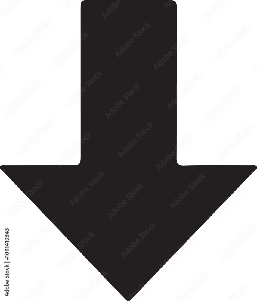 Download down arrow vector on white background Download down arrow vector on white background