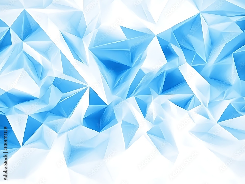 Blue and white background with low-poly geometric shapes for an abstract design Abstract polygonal pattern in blue color on a white background Generative AI Blue and white background with low-poly geometric shapes for an abstract design Abstract polygonal pattern in blue color on a white background Generative AI
