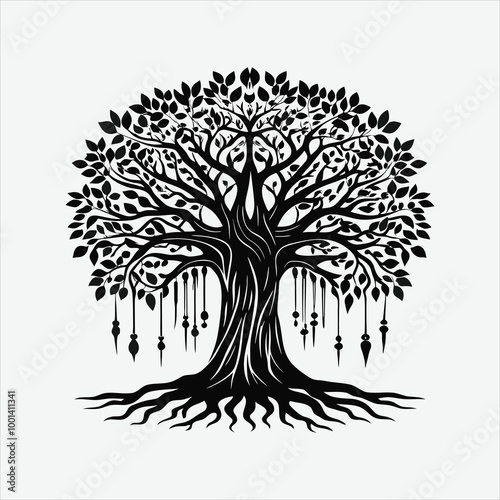 Roots Vector Free | Detailed Root System Illustration for Nature, Botanical, and Environmental Design Projects