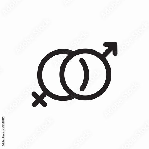 male and female gender symbols icon sign vector
