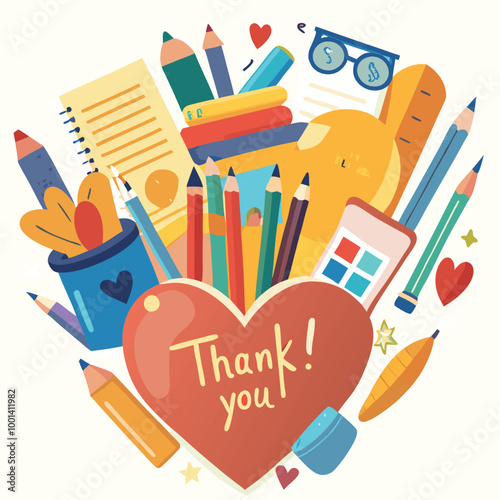 Teacher's day vector elements 