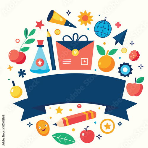 Teacher's day vector elements 