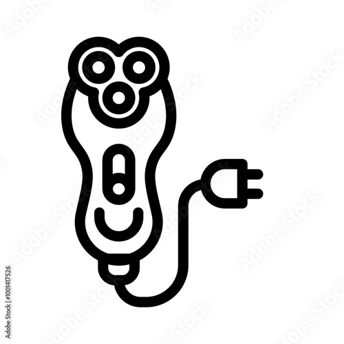 29 electric shaver line icon illustration vector graphic
