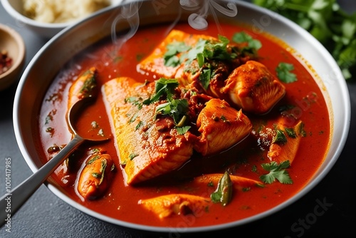 Savor the Spice The Tempting Hue of Fish Curry photo