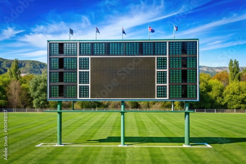 Blank Scoreboard for Sports Events, Games, Competitions, and Tournaments with Clear Display Format photo