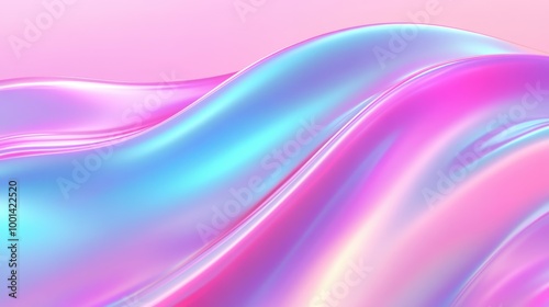 A pink and blue wave of fabric with a purple hue