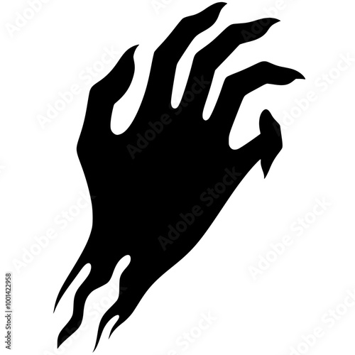 Halloween ghost hand silhouette