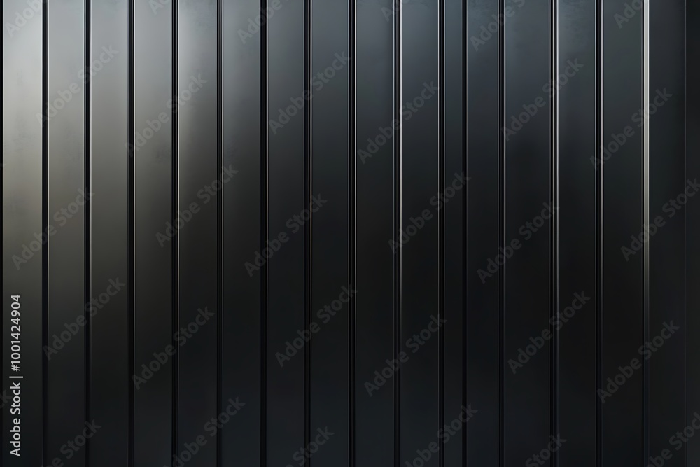 Metallic black texture. Steel sheet roof background. Iron corrugated background. Metallic black texture. Steel sheet roof background. Iron corrugated background.