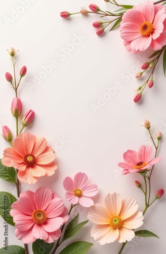 happy Mother's Day banner with copy space, greeting card