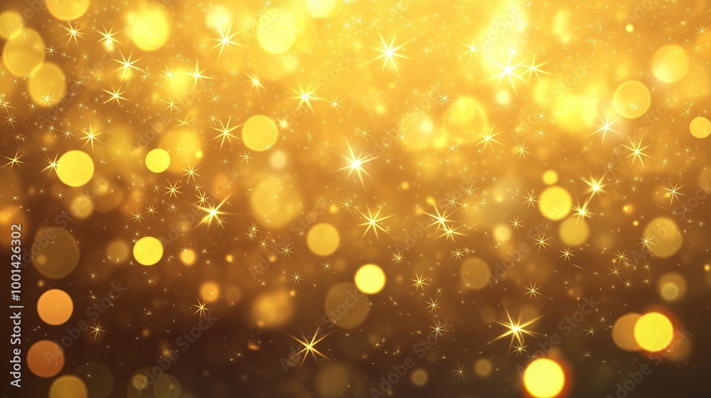 A shimmering golden background with soft bokeh lights and sparkling effects. A shimmering golden background with soft bokeh lights and sparkling effects.