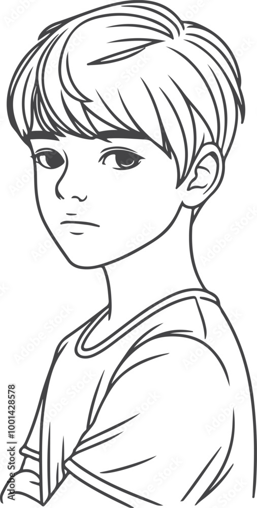 Man, Boy, and Husband Line Art Drawing vector design. Man, Boy, and Husband Line Art Drawing vector design.
