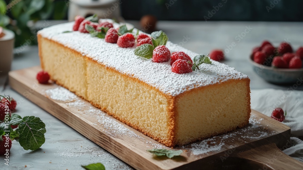 a long rectangle simple sponge cake with no cream, photography, recipe high quality photo, natural light, home inviorment a long rectangle simple sponge cake with no cream, photography, recipe high quality photo, natural light, home inviorment