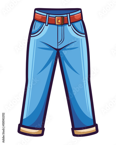 Jeans vector illustration isolated on a white background