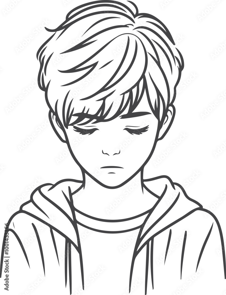 Man, Boy, and Husband Line Art Drawing vector design. Man, Boy, and Husband Line Art Drawing vector design.