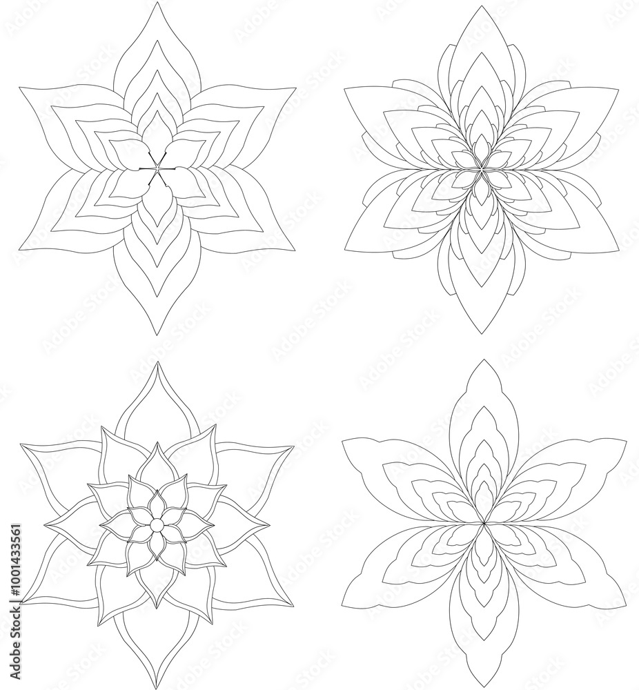 Obraz premium mandala sketch design