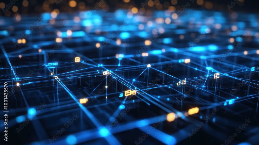 Obraz premium Digital Network Abstract
