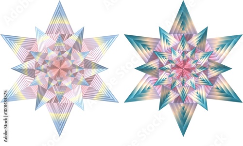 abstract colorful star shape photo