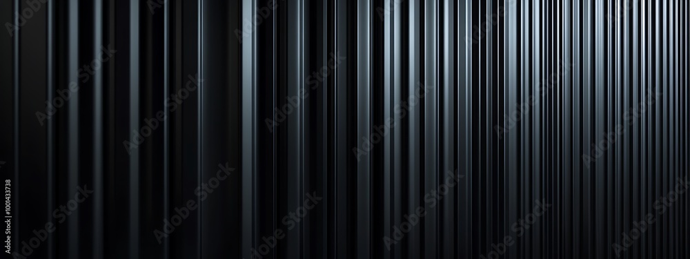 Metallic black texture. Steel sheet roof background. Iron corrugated background. Metallic black texture. Steel sheet roof background. Iron corrugated background.