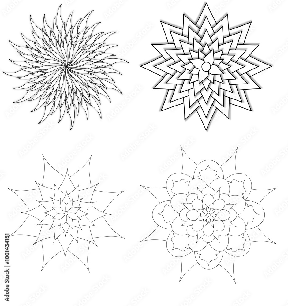 Obraz premium mandala sketch pattern