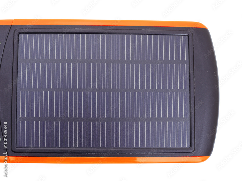 Power bank with solar panel. Power bank with solar panel.