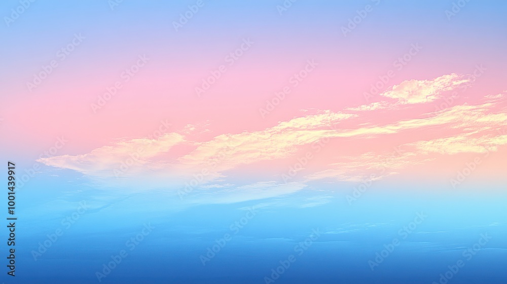 Beautiful gradient sky with pale blue and soft pink hues. Gradient background.