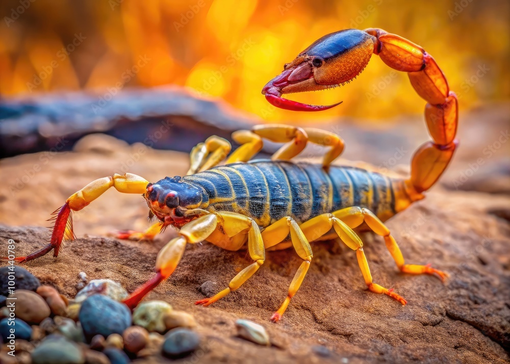 Close-Up of an Arizona Hairy Scorpion Displaying its Unique Features Against a Natural Background Close-Up of an Arizona Hairy Scorpion Displaying its Unique Features Against a Natural Background