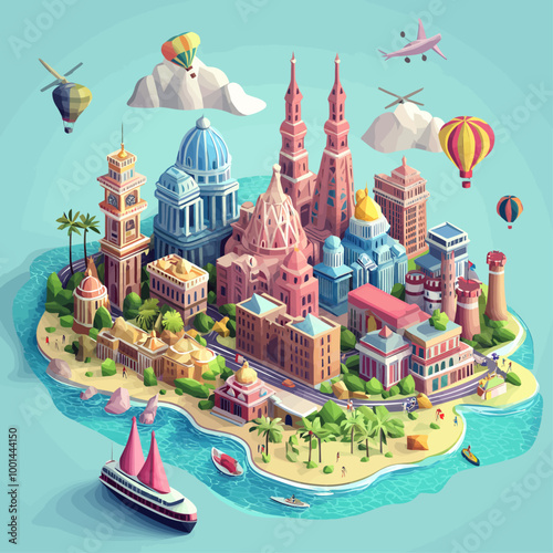Virtual Tourism: Exploring Landmarks in 3D