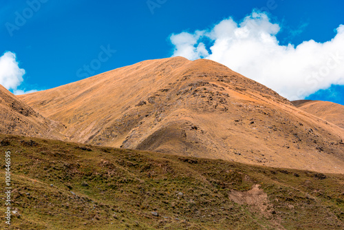 Deserted mountain scenery in the plateau area in autumn