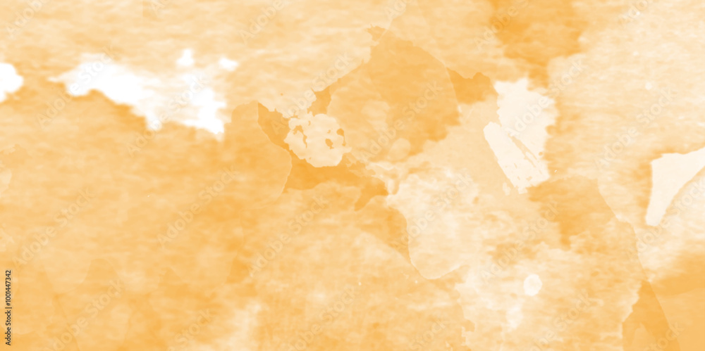 Fototapeta premium abstract stylist grunge blurry yellow or orange watercolor background texture with space for your text and any design. Abstract modern Hand Painted Orange and white watercoloe Background, 