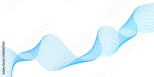 Abstract vector wave element for design. Smooth motion dynamics. Vector illustration.