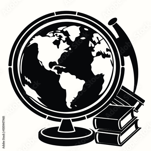 teacher's day silhouette vector isolated on white background 