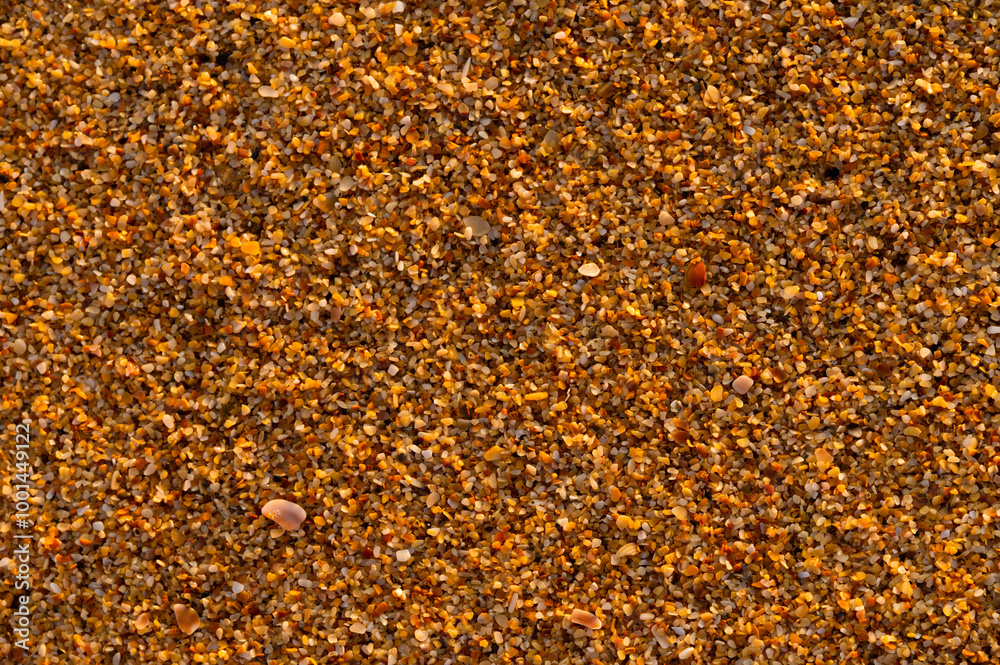 Texture of golden sand from seashells ground by the sea. Golden sand Texture of golden sand from seashells ground by the sea. Golden sand
